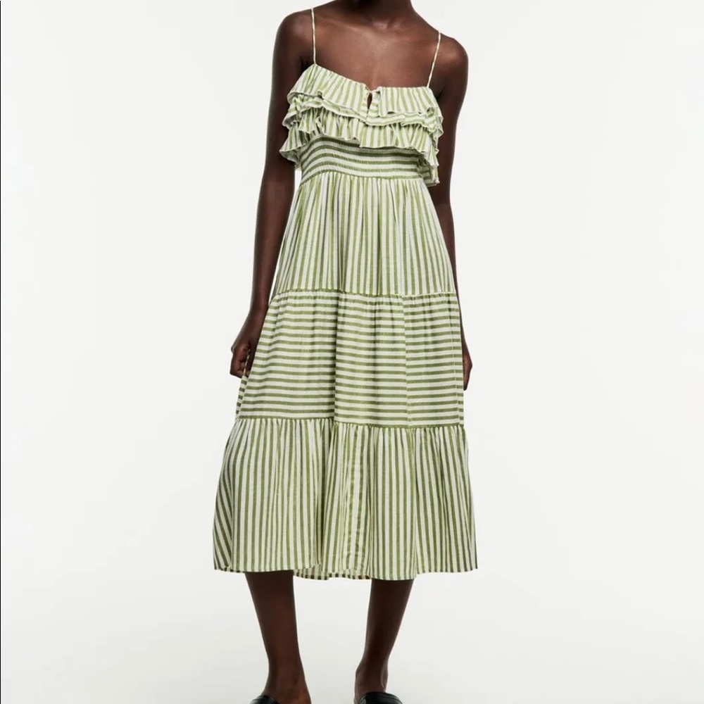 Zara striped midi dress - Picture 2 of 8